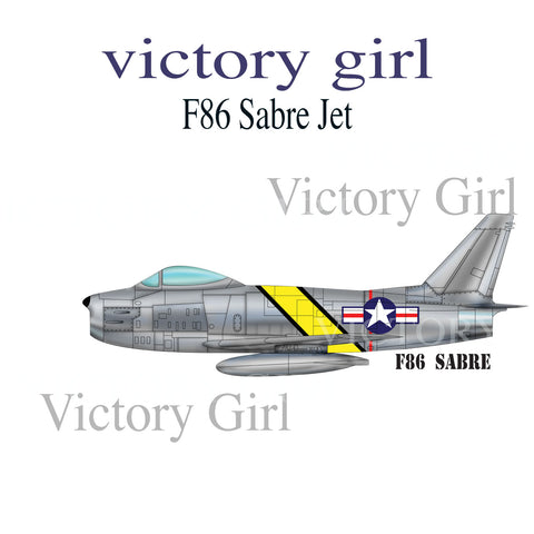 F-86 Sabre Jet Vinyl Decal Sticker