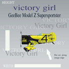 Yellow and Black Gee Bee Racer Vinyl Decal Sticker