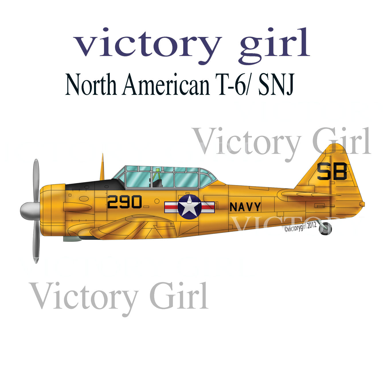 North American T-6 Texan/SNJ Vinyl Decal Sticker