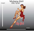 Fly Girl Nose Art Vinyl Decal Sticker