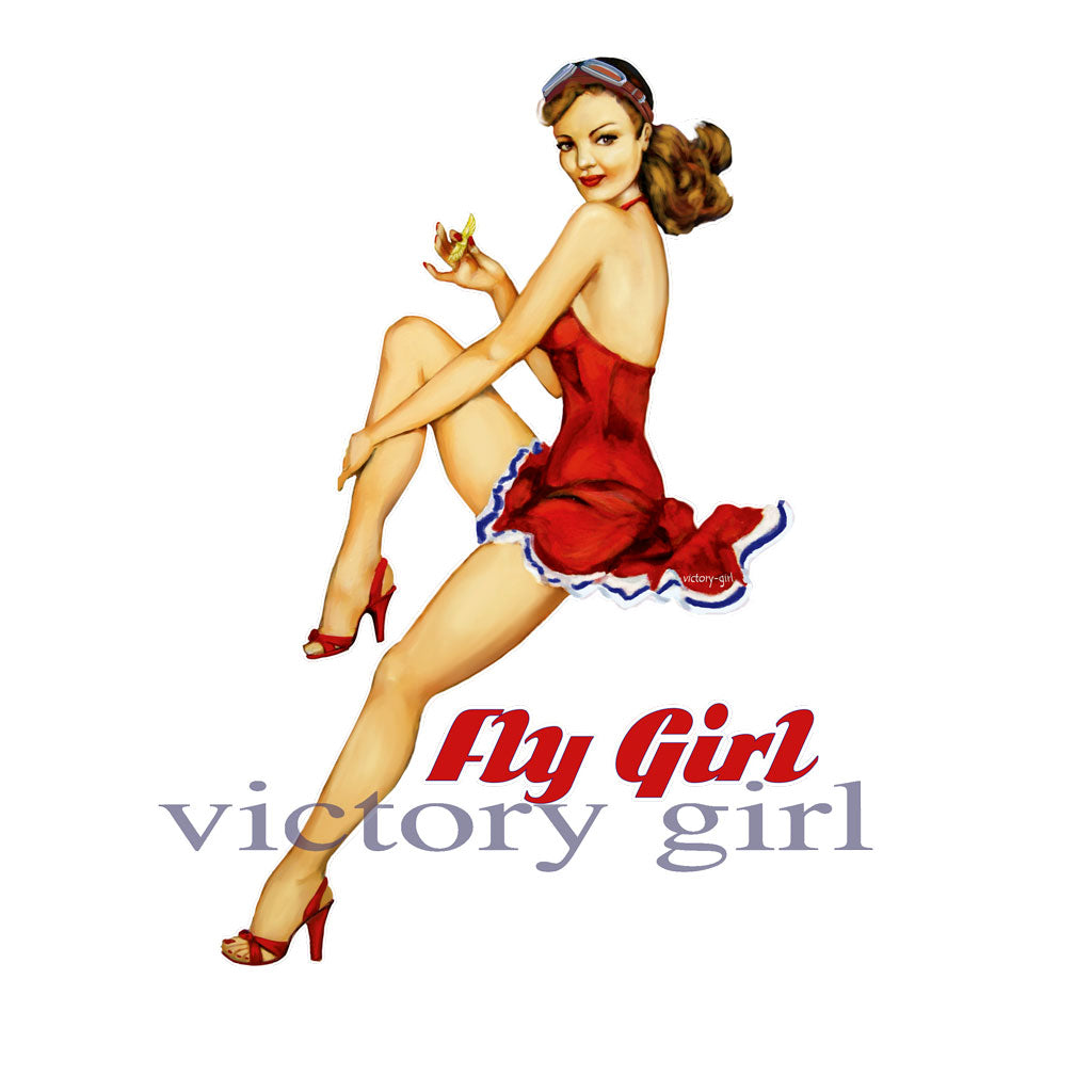 Fly Girl Nose Art Vinyl Decal Sticker