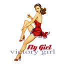 Fly Girl Nose Art Vinyl Decal Sticker