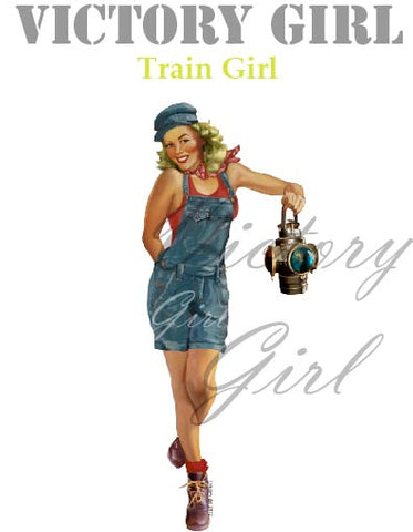 Train Girl Vinyl Decal Sticker