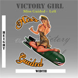 Miss Guided Nose Art Vinyl Decal Stickers
