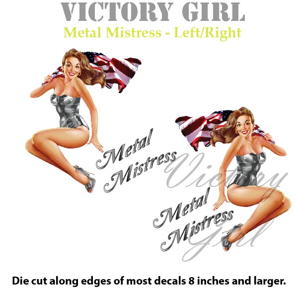 Metal Mistress-US Flag Vinyl Decal Sticker