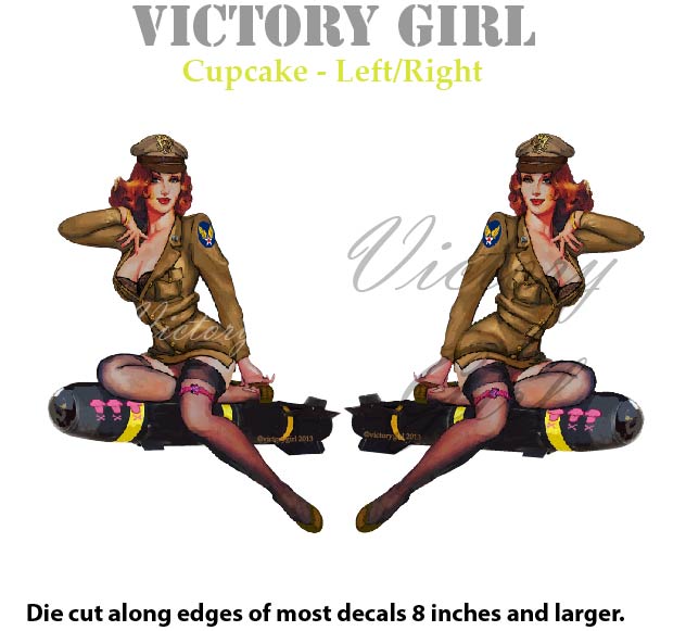 Cupcake Nose Art Vinyl Decal Sticker