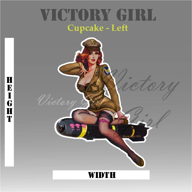 Cupcake Nose Art Vinyl Decal Sticker