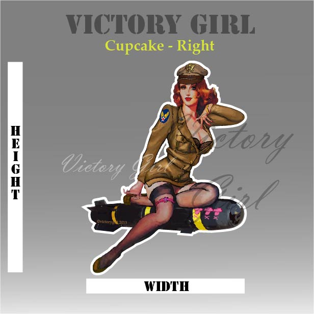 Cupcake Nose Art Vinyl Decal Sticker