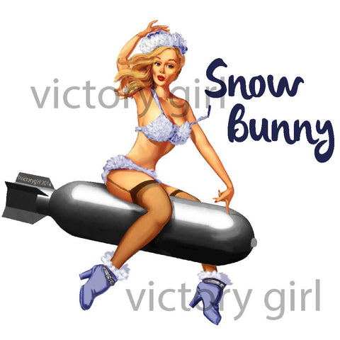 Snow Bunny Vinyl Decal Sticker