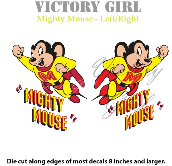 Mighty Mouse Vinyl Decal Sticker – Victory Girl