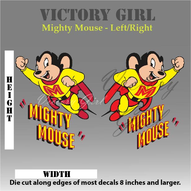 Mighty Mouse Vinyl Decal Sticker
