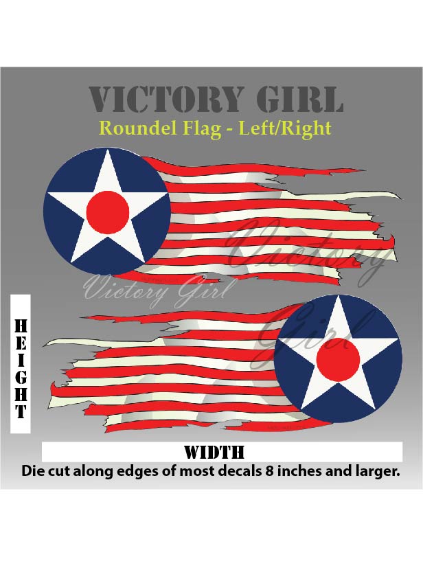 Roundel Flag Vinyl Decal Sticker