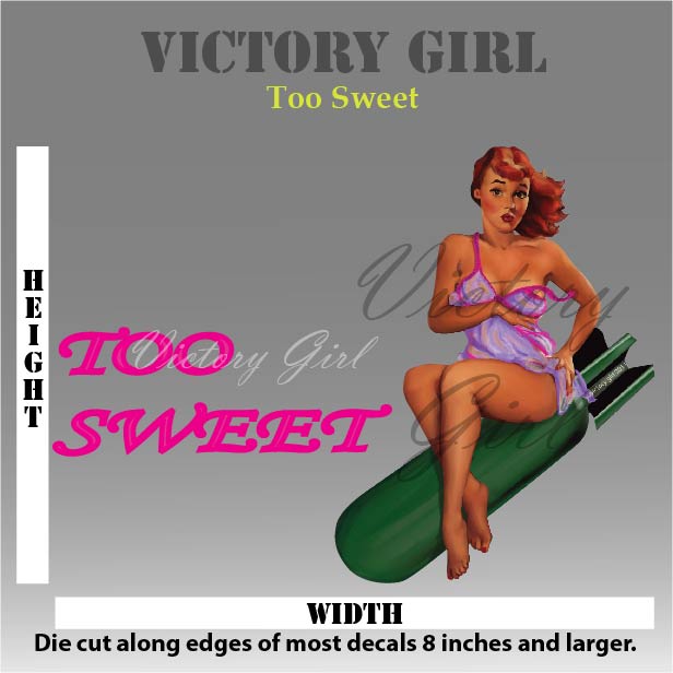 Too Sweet Vinyl Decal Sticker