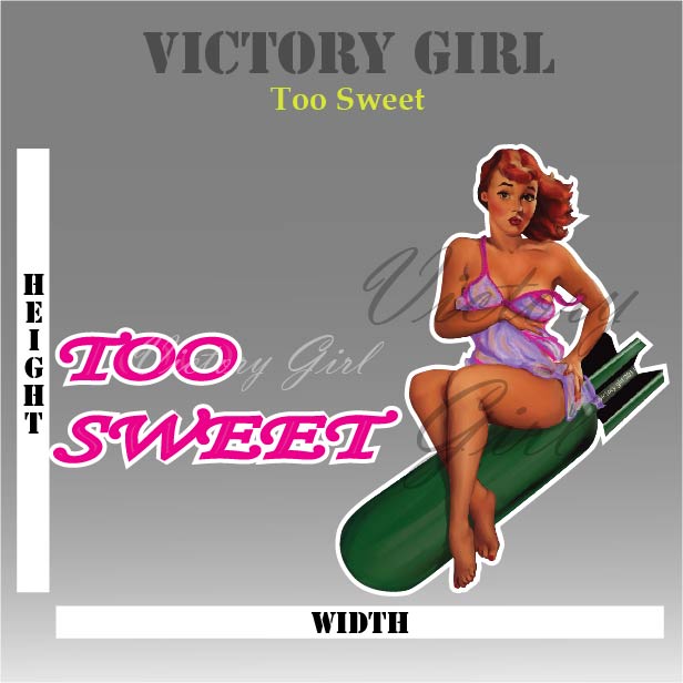 Too Sweet Vinyl Decal Sticker