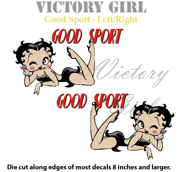 Good Sport Betty Boop Vinyl Decal Sticker