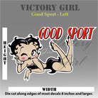 Good Sport Betty Boop Vinyl Decal Sticker
