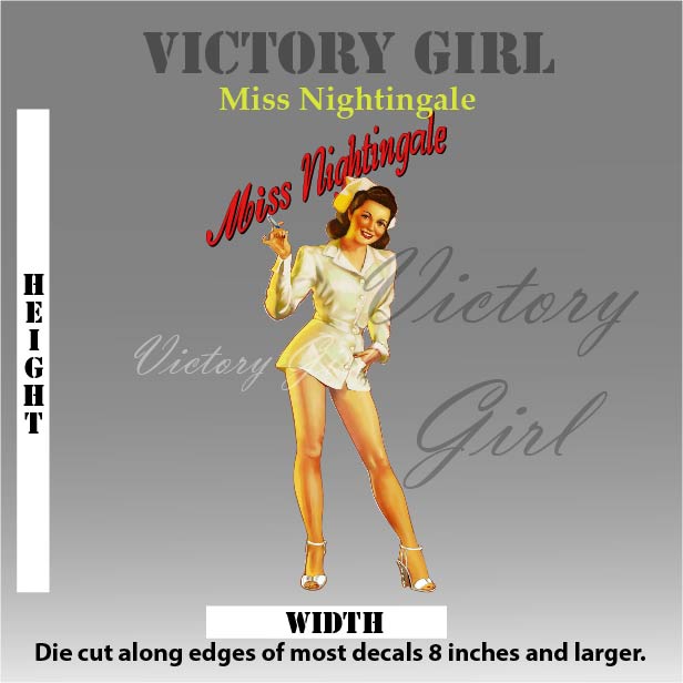 Miss Nightingale Vinyl Decal Sticker