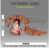 Twisted Mistress Vinyl Decal Sticker