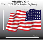 48 Star American Flag-Waving Vinyl Decal Sticker