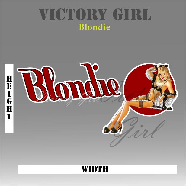 Blondie II Nose Art Vinyl Decal Sticker