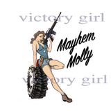 Mayhem Molly Vinyl Decal Sticker