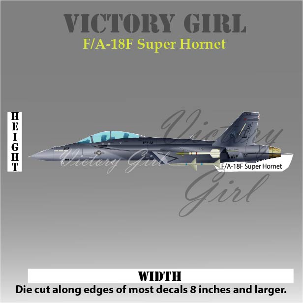 FA 18F Super Hornet Vinyl Decal Sticker
