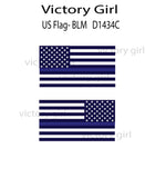 US Flag -With Thin Blue Line- Decal Sticker