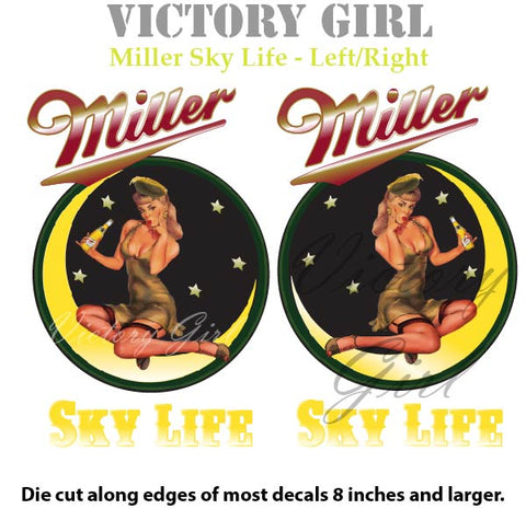 Miller Sky Life Vinyl Decal Sticker