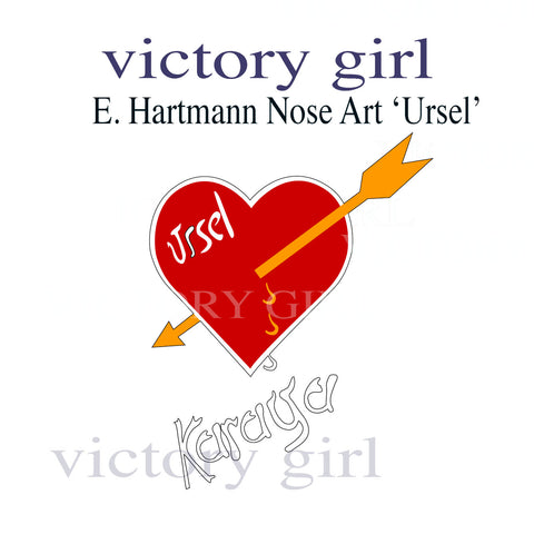 E. Hartmann Nose Art 'Ursal' Vinyl Decal Sticker