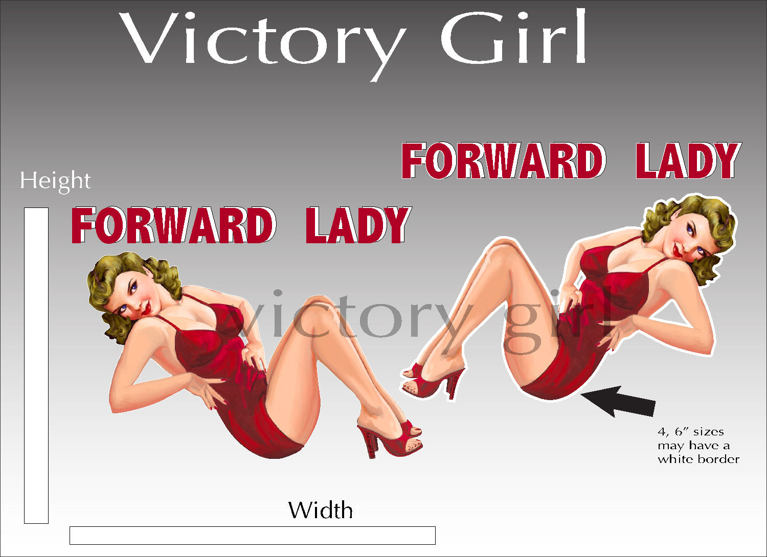 Forward Lady Vinyl Decal Sticker