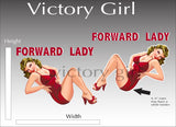 Forward Lady Vinyl Decal Sticker
