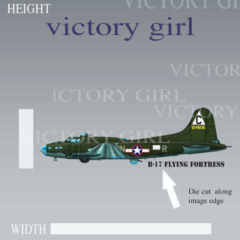 B-17 Flying Fortress Vinyl Decal Sticker