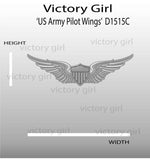 US Army Aviator Wings Vinyl Decal Sticker