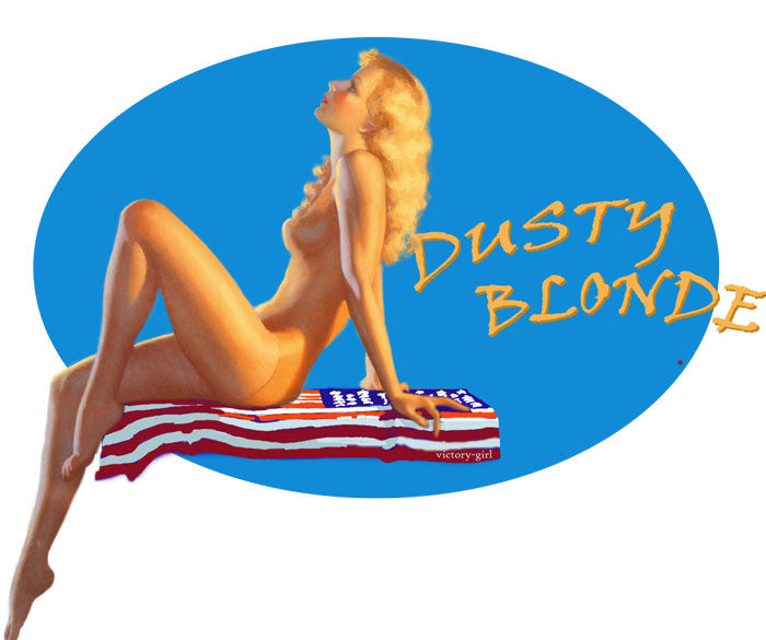 Dusty Blonde - USA Flag Vinyl Decal Sticker