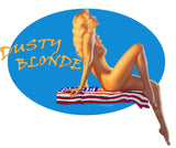 Dusty Blonde - USA Flag Vinyl Decal Sticker